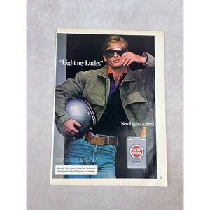 Vintage Lucky Strike Cigarettes Light My Lucky Vintage 1984 Magazine Ad